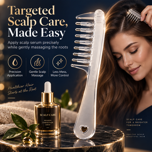 🌿 Root-Care Scalp Massage & Massage Comb