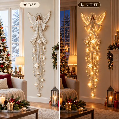 ✨Last Day 49% OFF✨ Angel Blessing Starfall Wall Light – Heavenly Christmas Wall Decor