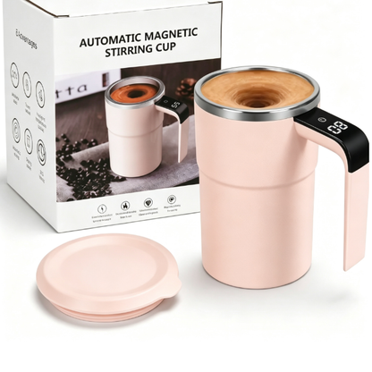 Rechargeable Magnetic Automatic Self‑Stirring Mug with Temperature Display