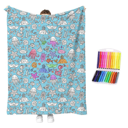 🔥LAST DAY SALE 50% OFF!!🎨Creative Cozy Coloring Blanket Kit