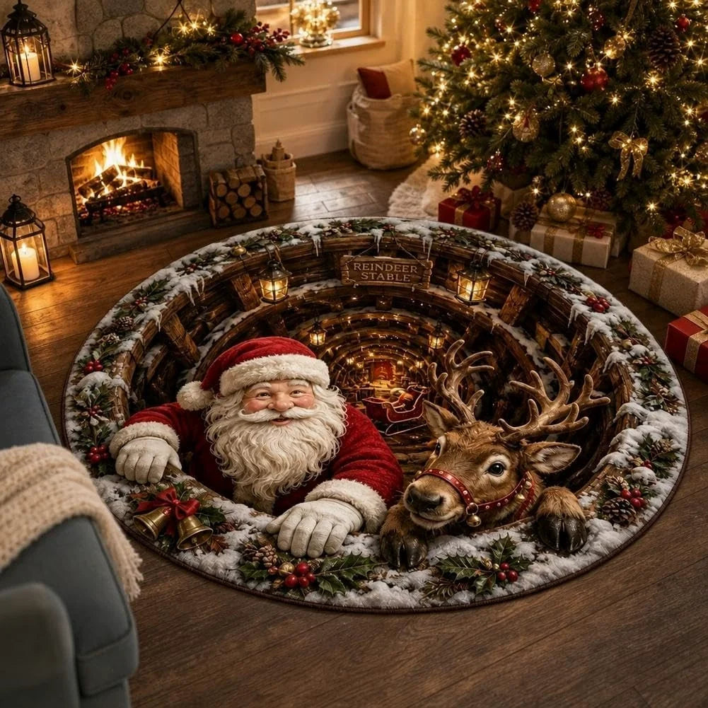 🎄 3D Illusion Christmas Rug✨