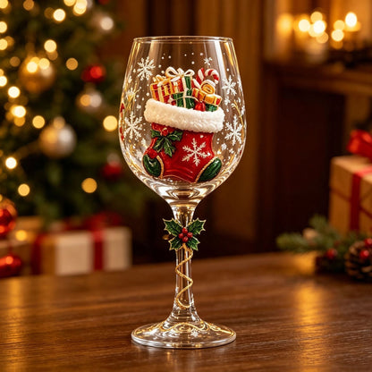 🔥🎁Christmas  Wine Glass Collection Gift Box Set✨