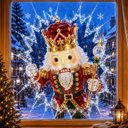 🎅Christmas Sale🎅🔥Limited time 49% OFF -✨🎄19.7'' Crystal Christmas Break-In Window Decal — 3D Shattered-Glass Holiday Window Decoration