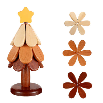🎄 Christmas Tree Wooden Trivet Set – A Festive Touch for Every Table🎁✨